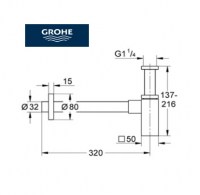 GROHE SIFON LAVABO